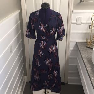 Blue wrap dress